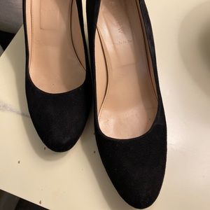 Jcrew Black Suede Wedges